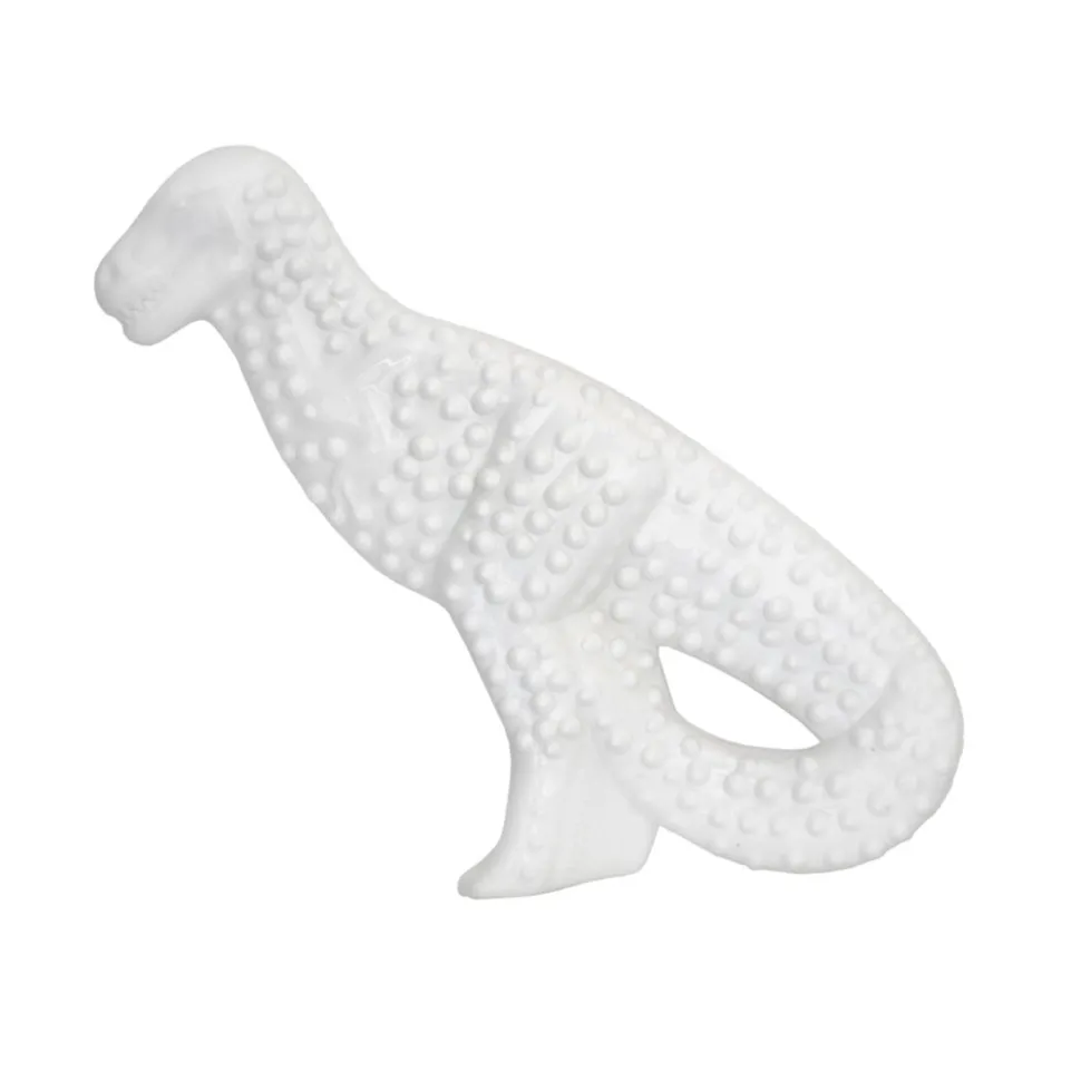 Nylabone Power Chew Dental Dinosaur Dog Toy Chicken White Large/Giant - Up To 50 lbs