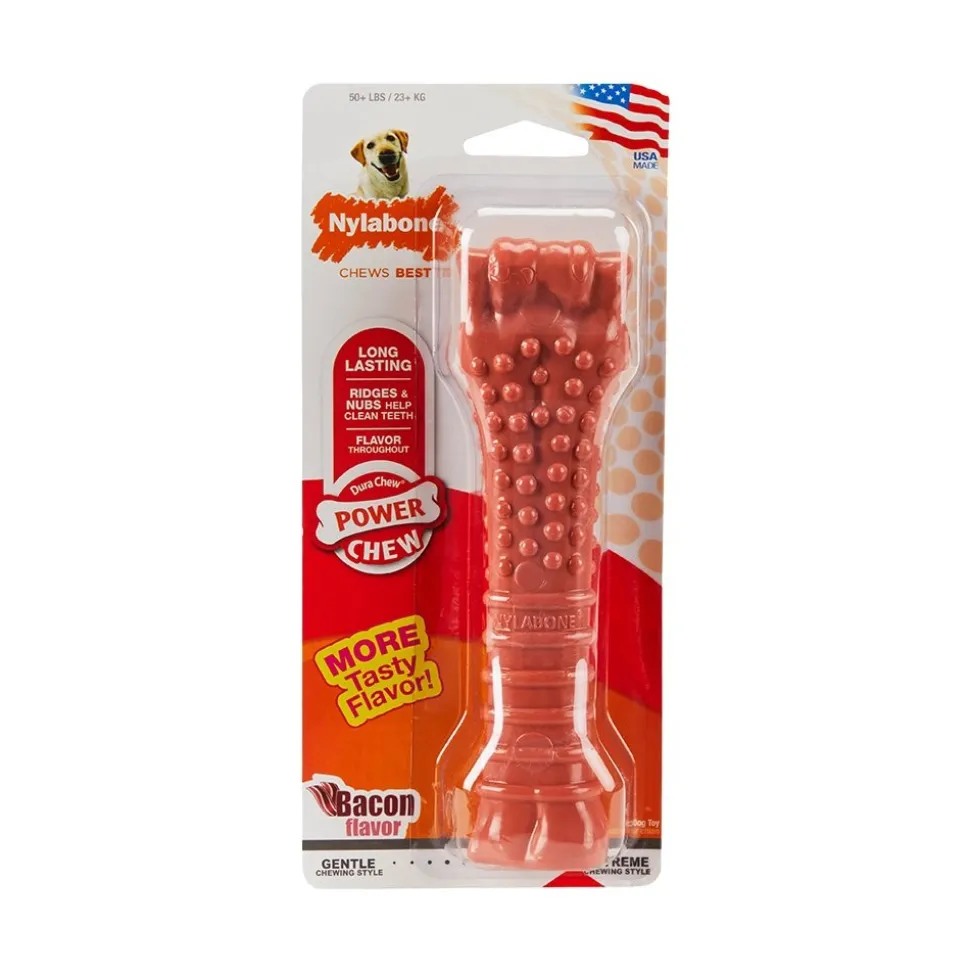 Nylabone Power Chew Dog Toy Bacon XL/Souper - 50+ lbs