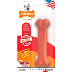 Nylabone Power Chew Dog Toy Bacon Small/Regular - Up To 25 Ibs