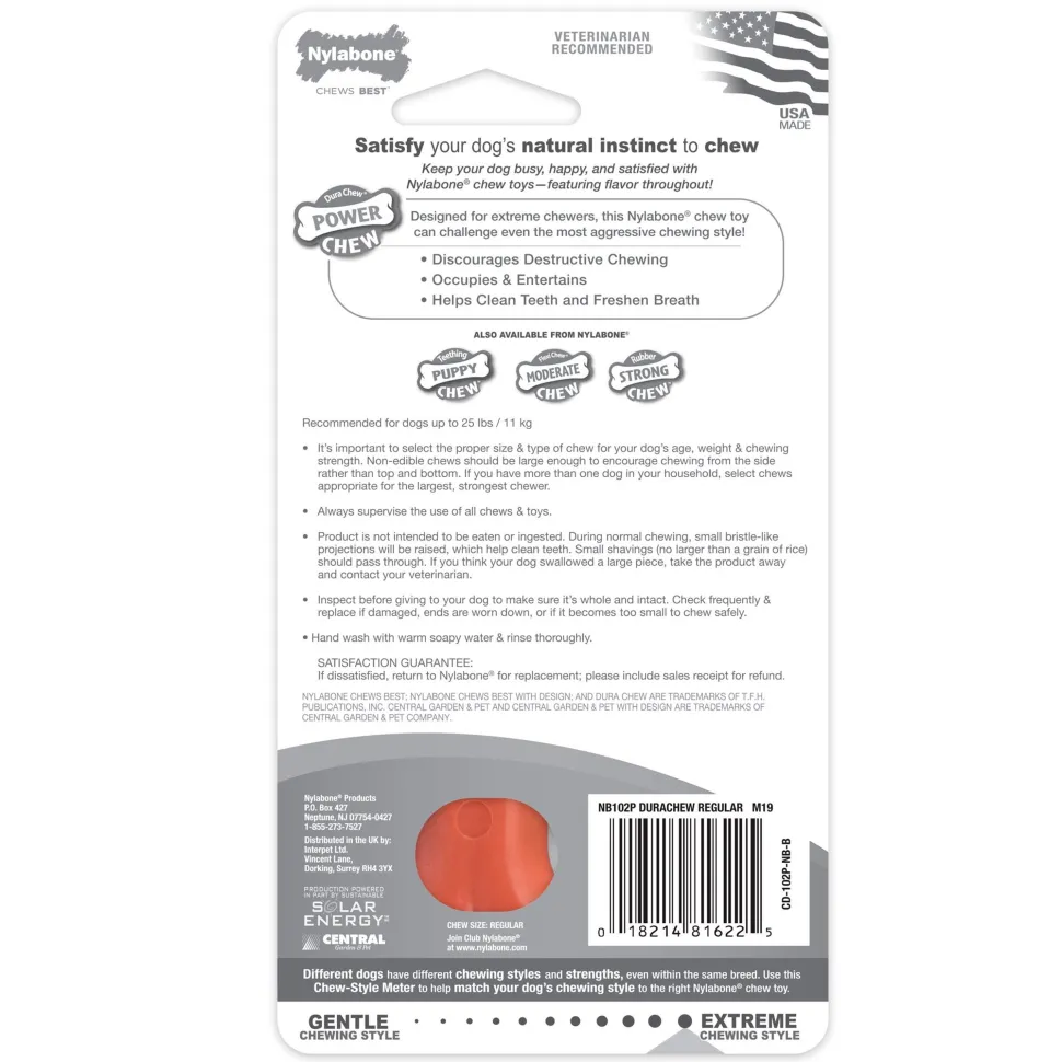 Nylabone Power Chew Dog Toy Bacon Small/Regular - Up To 25 Ibs