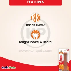 Nylabone Power Chew Dog Toy Bacon Large/Giant - Up To 50 lbs