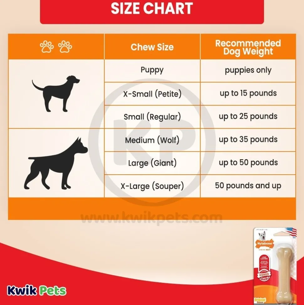 Nylabone Power Chew Dog Toy Original Small/Regular - Up To 25 Ibs