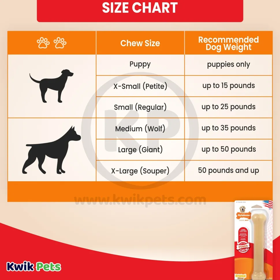 Nylabone Power Chew Dog Toy Original Large/Giant - Up To 50 lbs