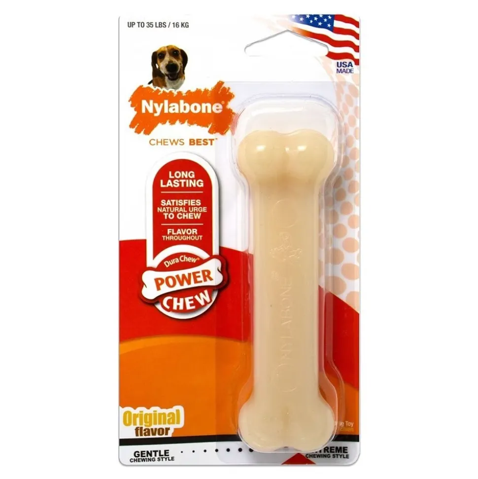 Nylabone Power Chew Dog Toy Original Medium/Wolf - Up To 35 lbs