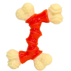 Nylabone Power Chew Double Bone Dog Toy Bacon Medium/Wolf - Up To 35 lbs