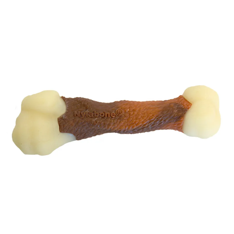 Nylabone Power Chew Femur Bone Alternative Dog Toy Beef Medium/Wolf - Up To 35 lbs