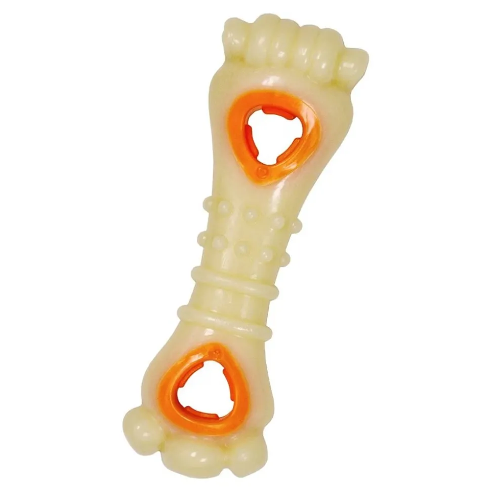 Nylabone Power Chew Knuckle Bone & Pop-In Treat Dog Toy Combo Chicken Medium/Wolf - Up To 35 lbs