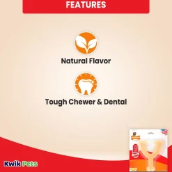 Nylabone Power Chew Original Wishbone Adult Dog Toy Medium/Wolf - Up To 35 lbs