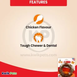 Nylabone Power Chew Textured Ring Dog Toy Medley Flavor XL/Souper - 50+ lbs