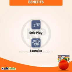 Nylabone Power Play Basketball B-Ball Gripz Dog Toy Medium/Wolf - Up To 35 lbs 4.5-in