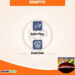 Nylabone Power Play Football Gripz Dog Toy Large/Giant - Up To 50 lbs 8.5-in