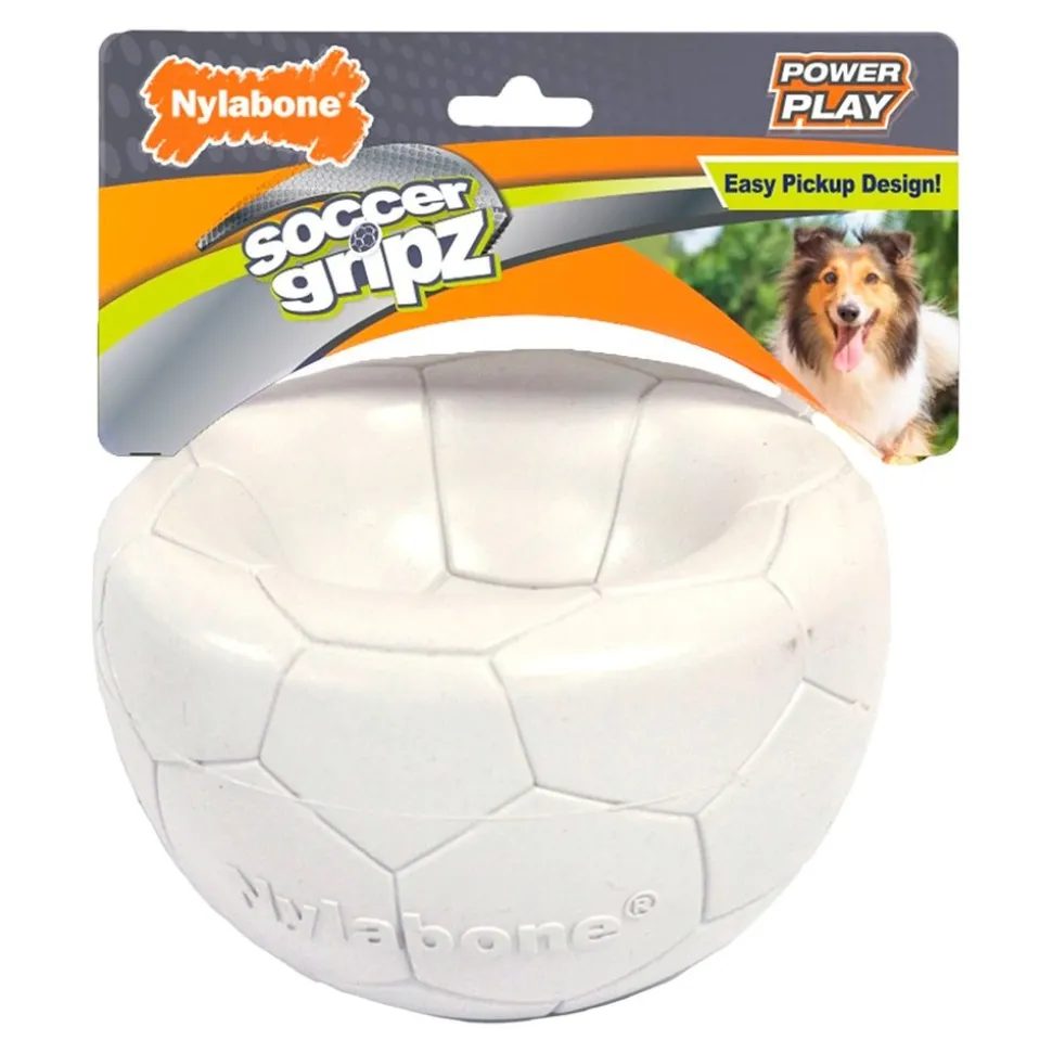 Nylabone Power Play Soccer Gripz Dog Toy Medium/Wolf - Up To 35 lbs