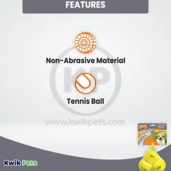 Nylabone Power Play Tennis Gripz Balls Dog Toy Small/Regular - Up To 25 lbs
