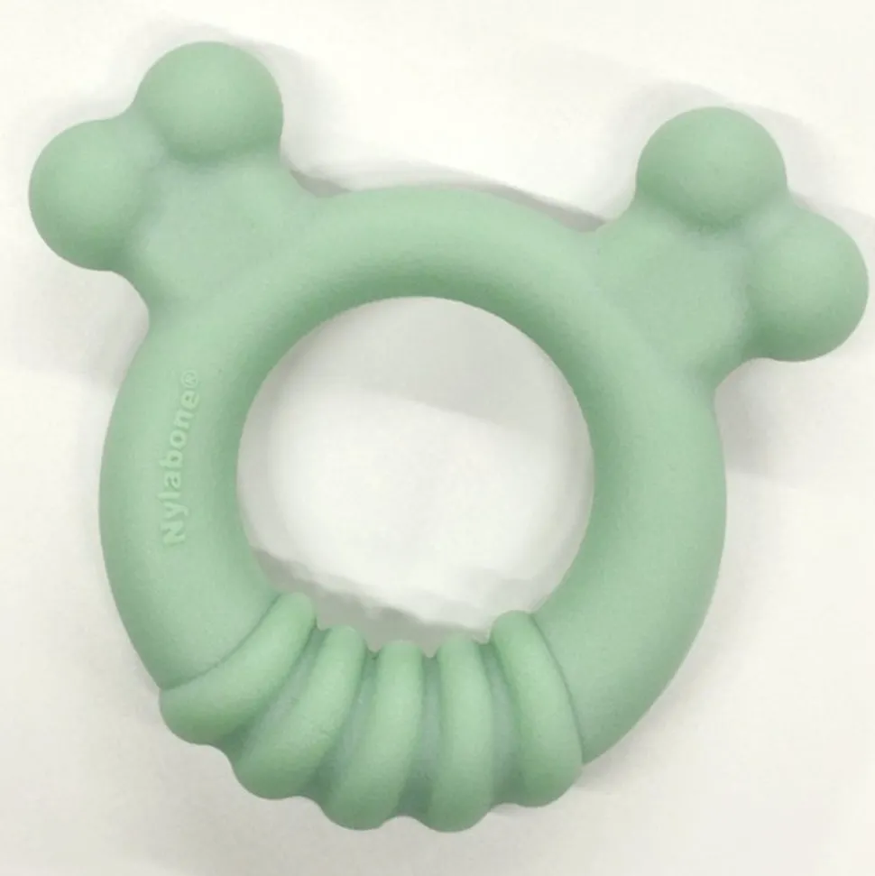 Nylabone Puppy Chew Sensory Material Teething Ring Toy Chicken Small/Regular - Up To 25 Ibs