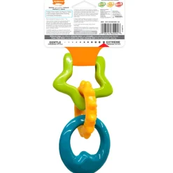Nylabone Puppy Power Chew Teething Rings Toy Bacon Small/Regular - Up To 25 Ibs
