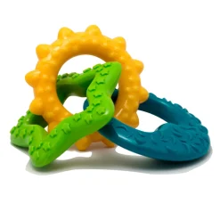 Nylabone Puppy Power Chew Teething Rings Toy Bacon Small/Regular - Up To 25 Ibs