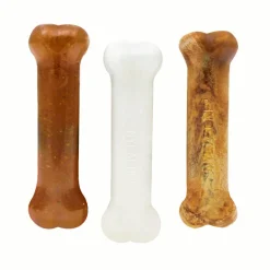 Nylabone Puppy Starter Kit Dog Chew Toys & Treat Chicken & Bacon Small/Regular - Up To 25 Ibs 3 Count