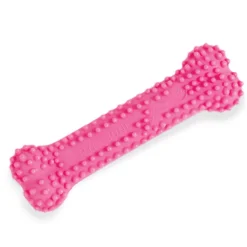 Nylabone Puppy Teething & Soothing Flexible Chew Toy Chicken Flavor Pink XS/Petite - Up To 15 lbs