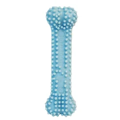 Nylabone Puppy Teething & Soothing Flexible Chew Toy Chicken Flavor Blue XS/Petite - Up To 15 lbs