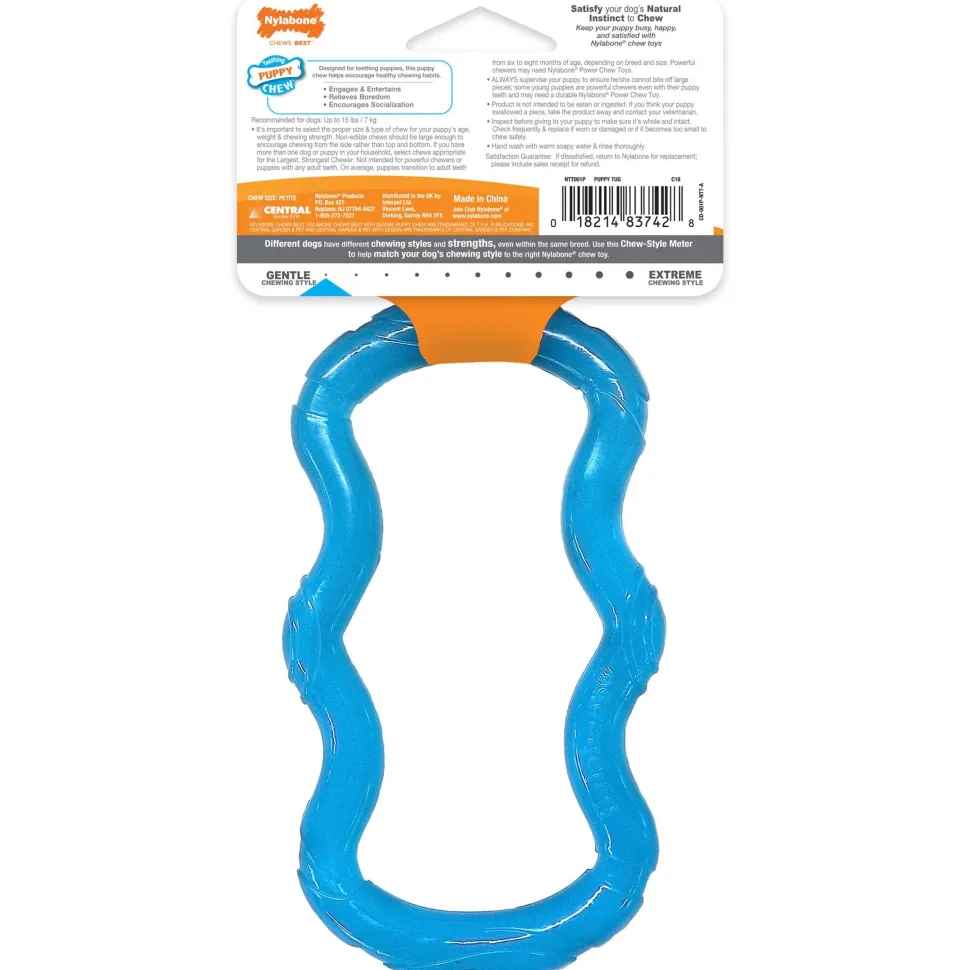 Nylabone Teethe 'n' Tug Puppy Chew Toy for Teething XS/Petite - Up To 15 lbs