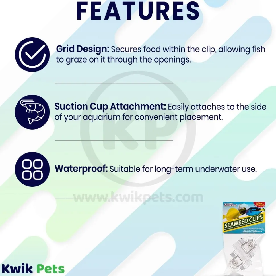 Ocean Nutrition Feeding Frenzy Seaweed Clips Clear 2 Count