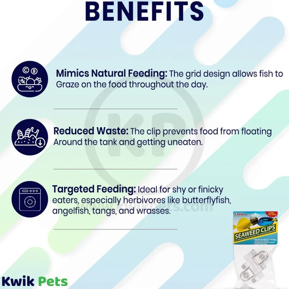 Ocean Nutrition Feeding Frenzy Seaweed Clips Clear 2 Count