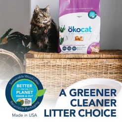 Okocat Low Tracking Clumping Mini Pellets Wood Cat Litter 10-lb
