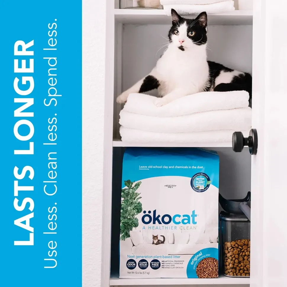 Okocat Original Premium Clumping Wood Cat Litter 9-lb