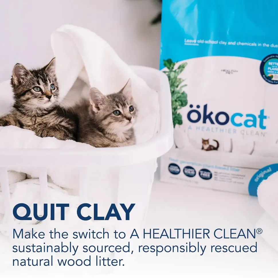 Okocat Original Premium Clumping Wood Cat Litter 9-lb