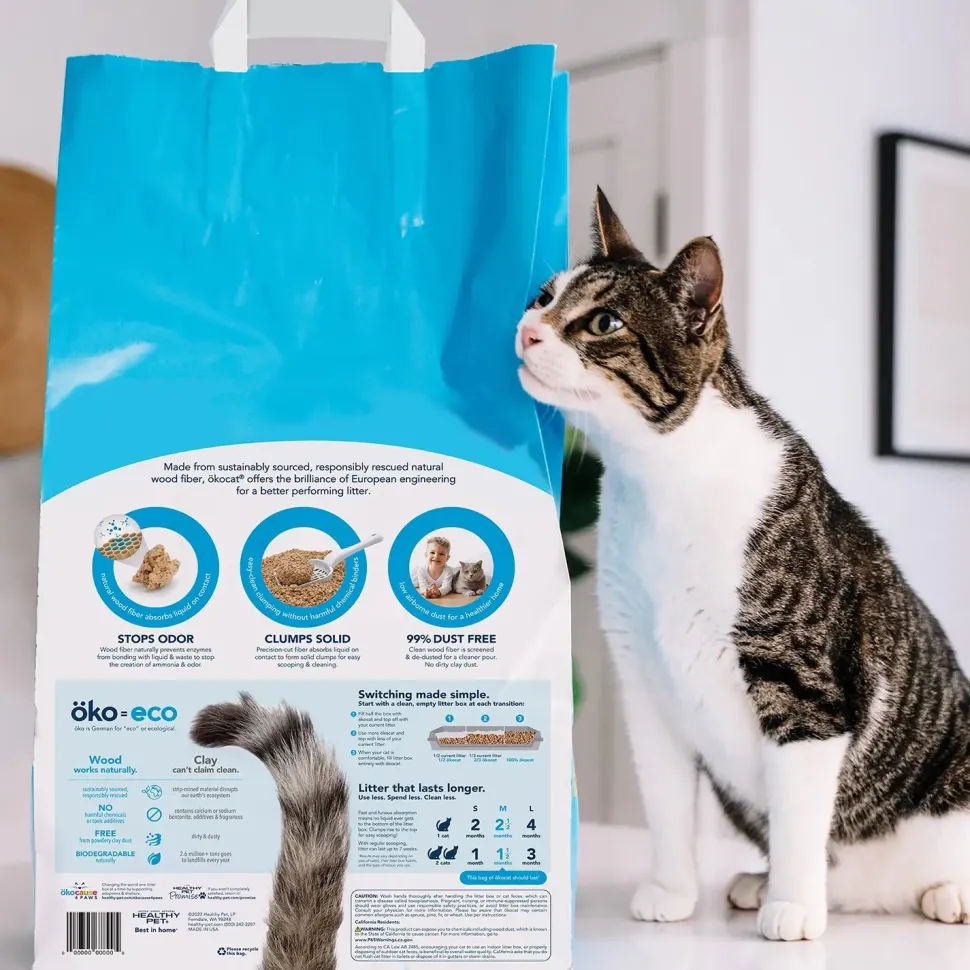 Okocat Original Premium Clumping Wood Cat Litter 12.6-lb