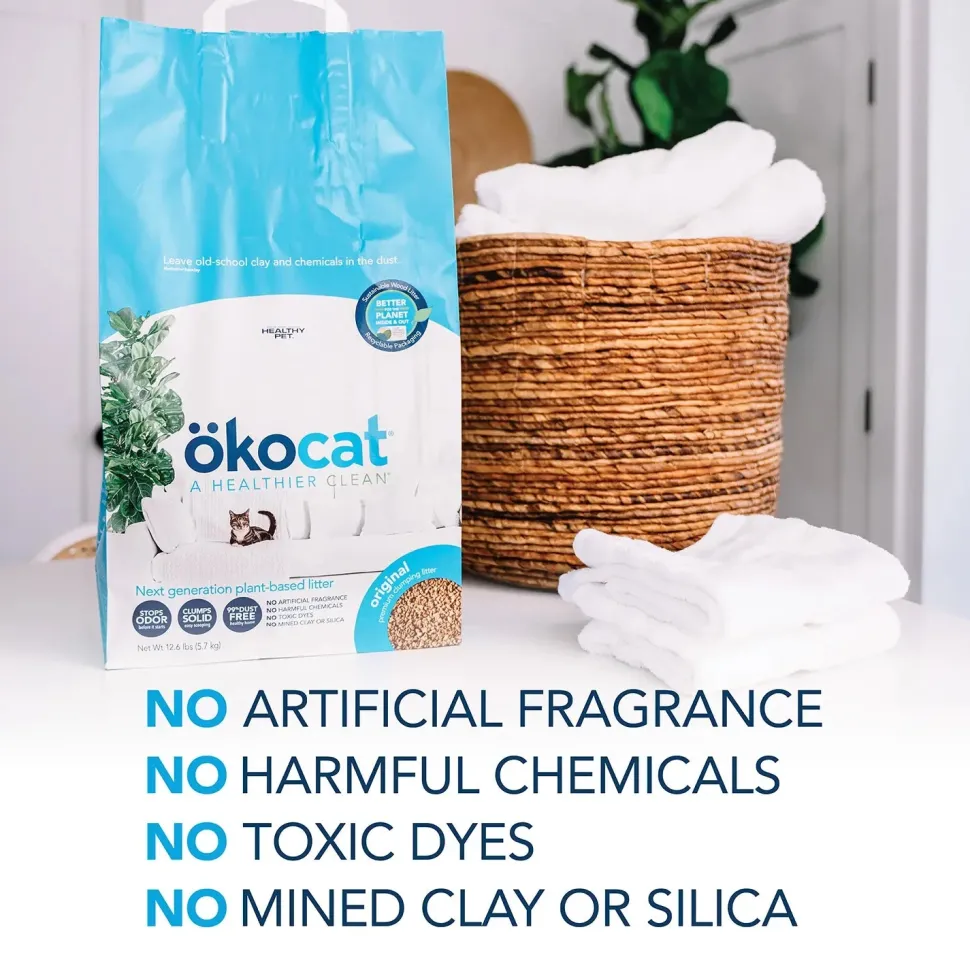 Okocat Original Premium Clumping Wood Cat Litter 12.6-lb