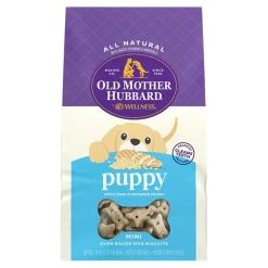 Old Mother Hubbard by Wellness Classic Puppy Chicken & Oatmeal Natural Mini Oven-Baked Biscuits Dog Treats 20-oz