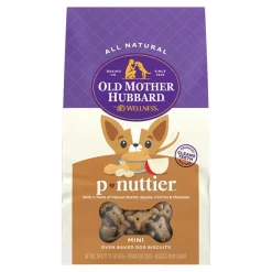 Old Mother Hubbard by Wellness Classic P-Nuttier Natural Mini Oven-Baked Biscuits Dog Treats 20-oz