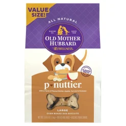 Old Mother Hubbard by Wellness Classic P-Nuttier Natural Large Oven-Baked Biscuits Dog Treats 3.3-lb