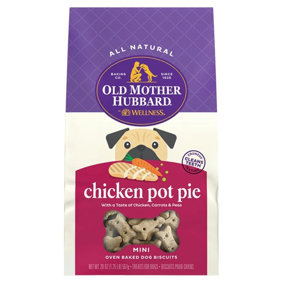 Old Mother Hubbard by Wellness Classic Chicken Pot Pie Natural Mini Oven-Baked Biscuits Dog Treats 20-oz