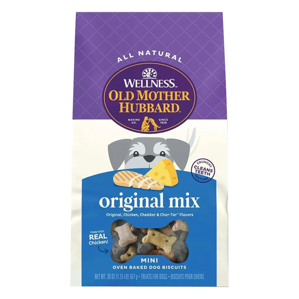 Old Mother Hubbard by Wellness Classic Original Mix Natural Mini Oven-Baked Biscuits Dog Treats 20-oz