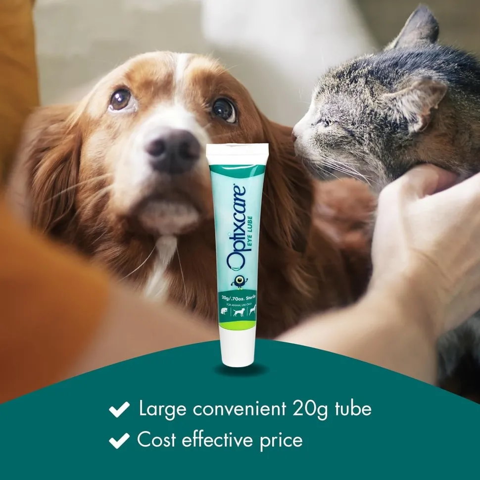 Optixcare Eye Lube Lubricant Gel for Dogs, Cats & Horses 0.70 oz