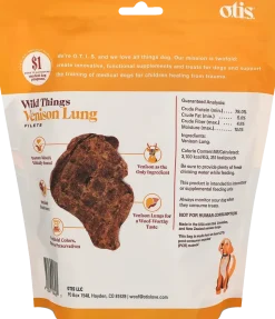 O.T.I.S. Wild Things Dog Treat Filets Venison Lung 4-oz