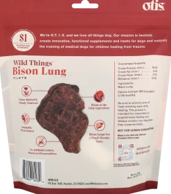 O.T.I.S. Wild Things Dog Treat Filets Bison Lung 4-oz