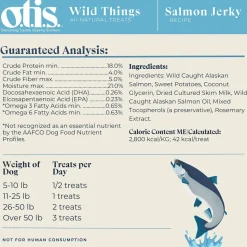 O.T.I.S. Wild Things Jerky Dog Treats Salmon Recipe 4-oz
