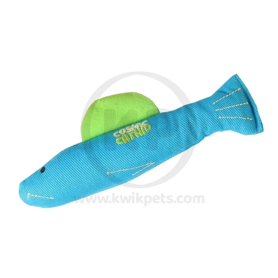 OurPets 100% Catnip Filled Fish 'Annette' Cat Toy Blue
