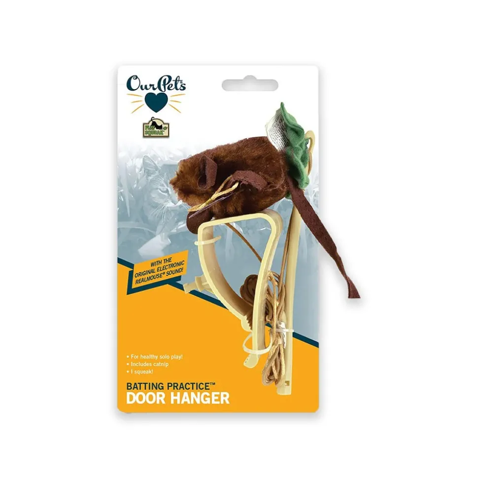 OurPets Door Hanger Batting Practice Catnip Toy Brown One Size