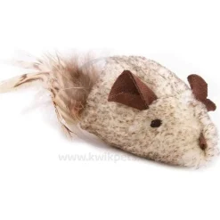OurPets Play-N-Squeak Real Mouse Shake y'r Tail Feather Cat Toy