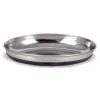 OurPets Rubber Bonded Bottom Oval Silver Stainless Steel Cat Bowl