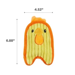 Outward Hound Durablez Chick Squeaky Plush Dog Toy Yellow Extra Small