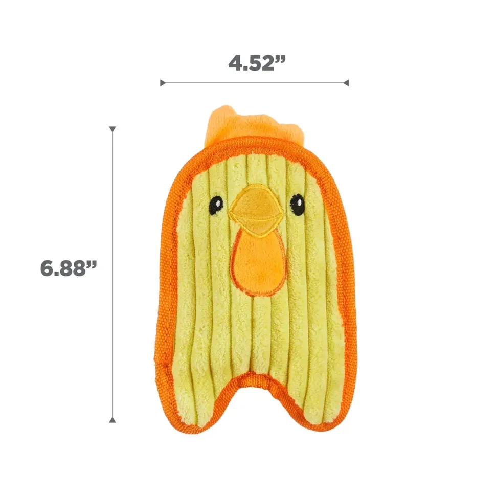 Outward Hound Durablez Chick Squeaky Plush Dog Toy Yellow Extra Small