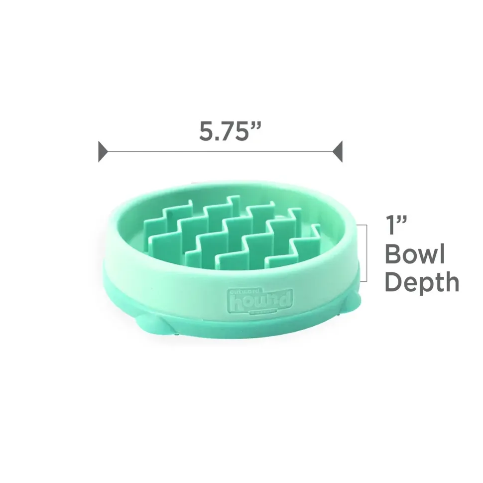 Outward Hound Fun Feeder Interactive Dog Bowl Slow Feeder Mint Extra Small
