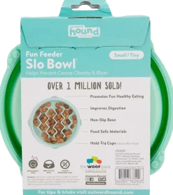Outward Hound Fun Feeder Interactive Dog Bowl Slow Feeder Mint Extra Small