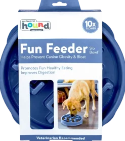 Outward Hound Fun Feeder Interactive Dog Bowl Slow Feeder Blue Large