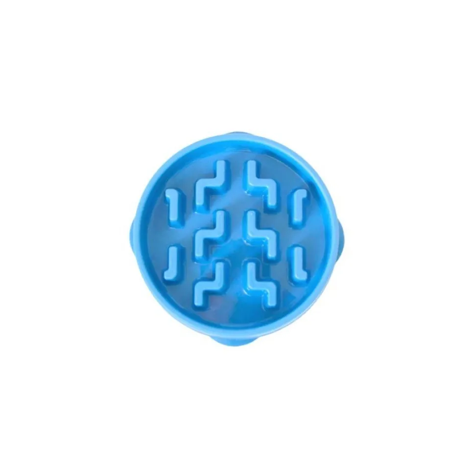 Outward Hound Fun Feeder Slow Feeder Dog Bowl Blue Small